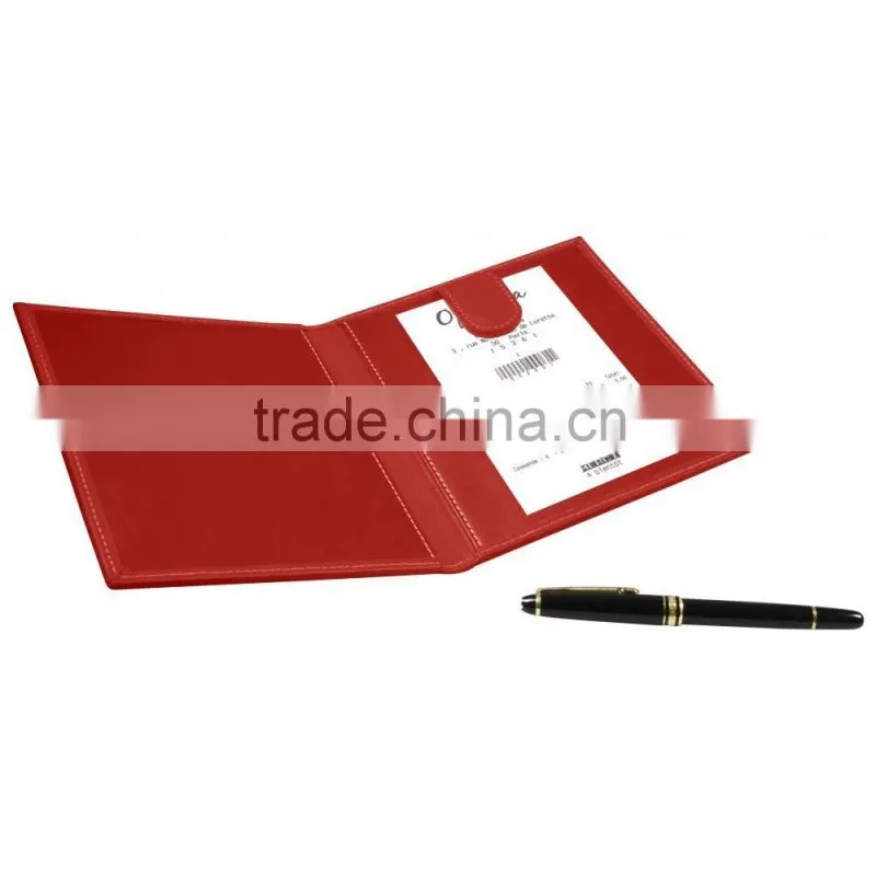 High Quality Desktop Leather Writing Pad With Magnet Clip