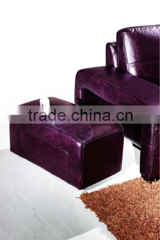 Leather Sofa with foot stool