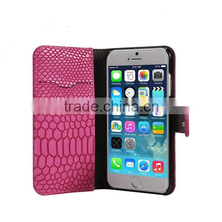 Premium Leather case with colorful cover for iPhone 6 leather case, for i Phone 6 flip cover case