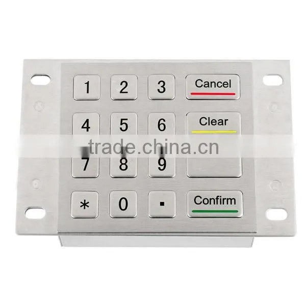 OEM Hot-Selling Waterproof Vandalproof new membrane metal keypad