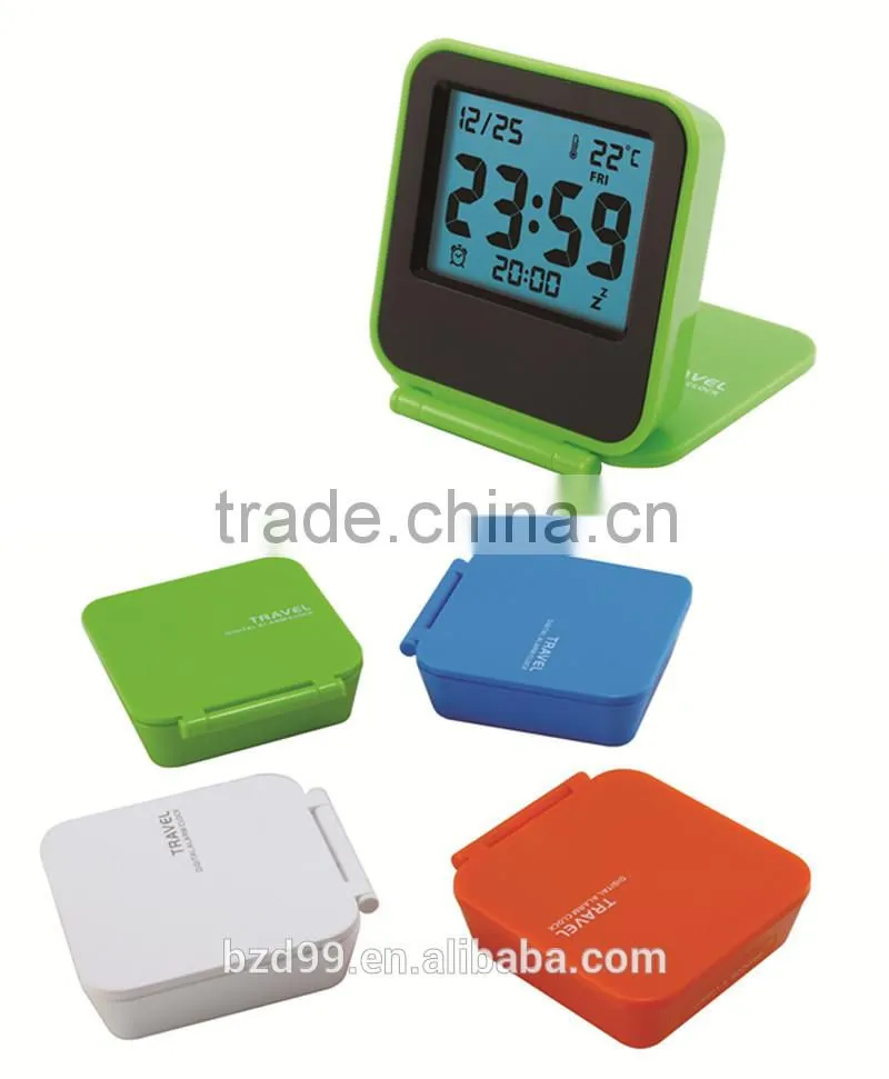 Fancy Colorful Advertising Desk Mini Low Light Alarm Clock With Thermometer Alarm Snooze /Electronic Items Manufacturer