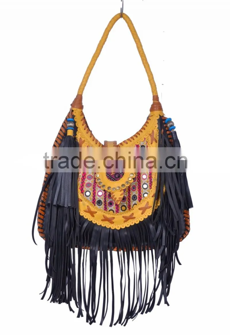 Embroidered Banjara Fringes Shoulder Bag