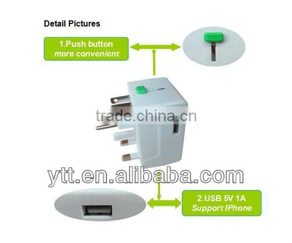 International Universal USB Wall Travel Charger