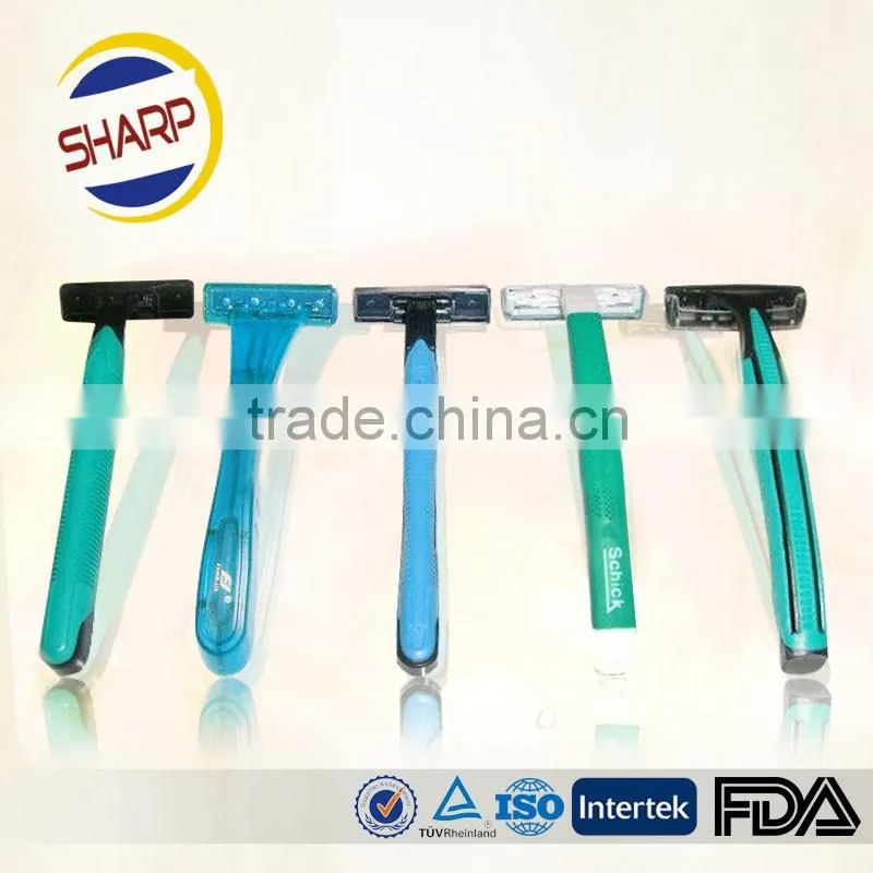 Competitive price shaving razor with double edge razor blades