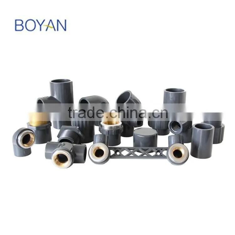 China Supplier BOYAN Irrigation fittings Grey ASTM SCH80 CPVC Coupling