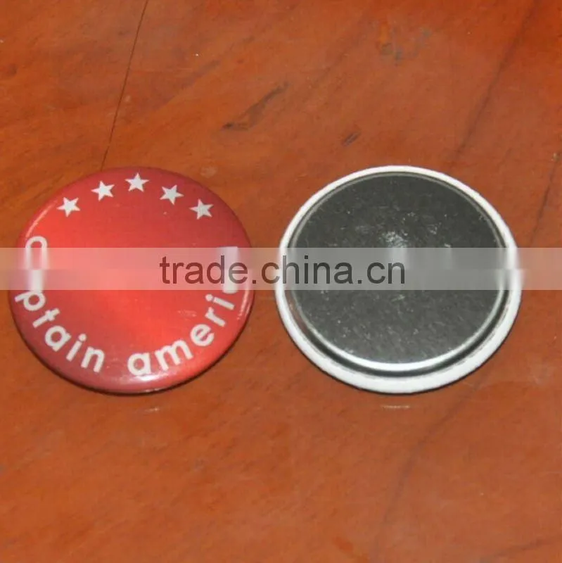 Eco-friendly cheap round magnetic badge/tin magnetic button