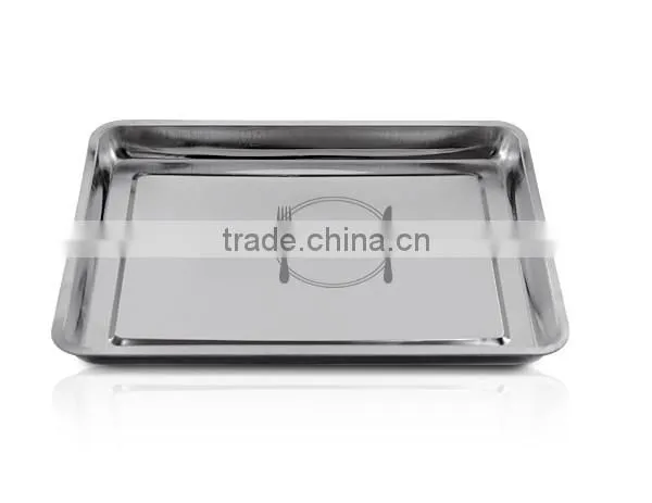Nobo 4.8cm High Rectangle Stainless Steel Cheap Bluk Dinner Plates