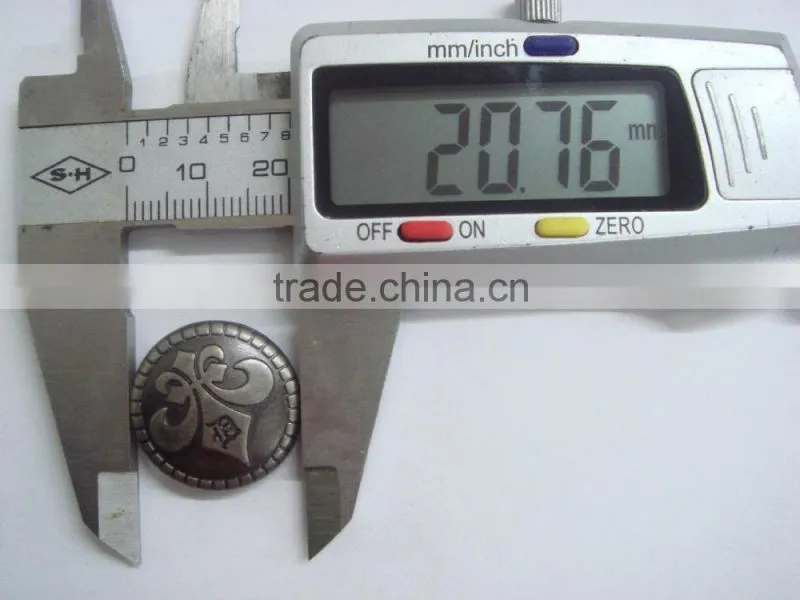 21mm metal customer snap coverable apparel button