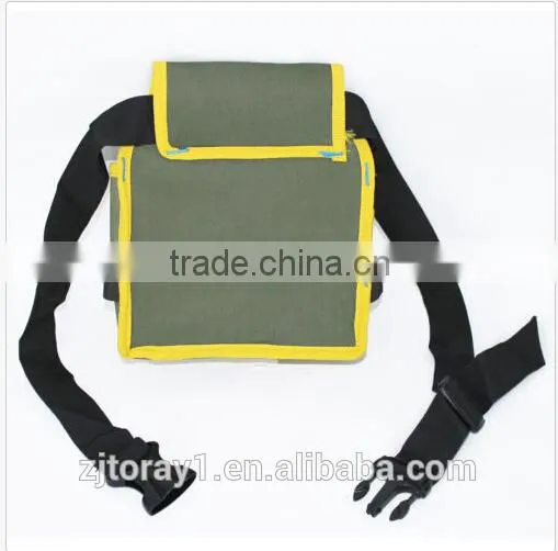 Olive Adjustable Strap Canvas Waist Tool Bag for Men