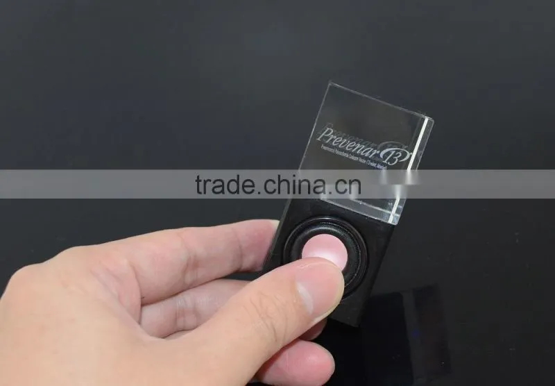 Portable mini mp3 crystal led Light speaker