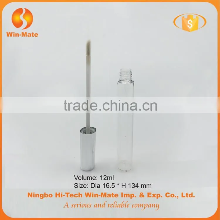 hot-selling clear electroplate bright 134*16.5mm lip gloss cosmetic empty packaging
