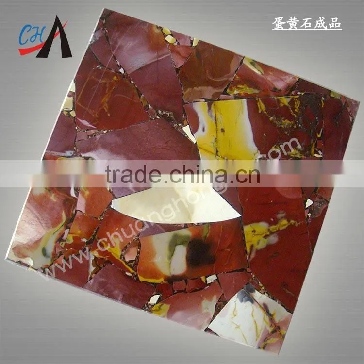 Yolk stone semi precious stone slab for flooring panel,wall tile,TV background