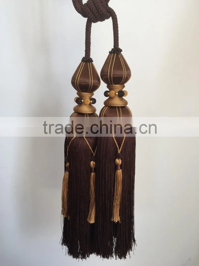 polyester tassel acrylic bead tassel decoration tassel for curtain