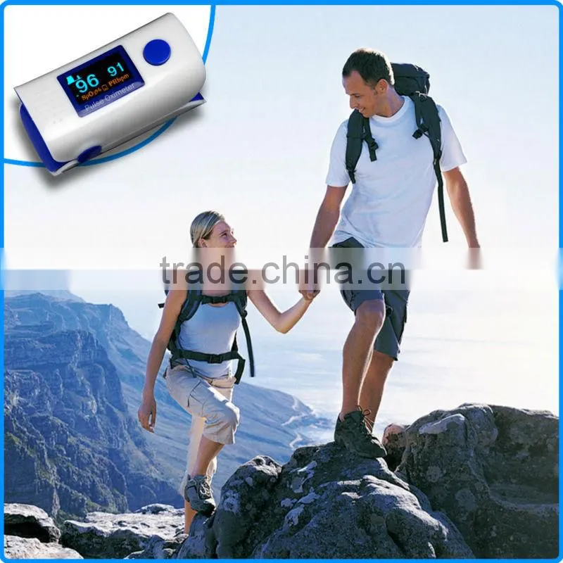 Fingertip Pulse Oximeter Blood Oxygen Saturation SpO2 Pulse Rate Dual Color OLED
