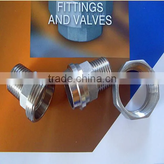 stainless steel male male union 1/2 inch pipe fitting