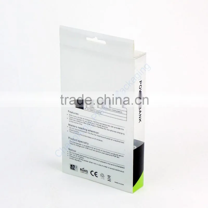 Wholesale transaprent plastic packaging box for power bank packaging