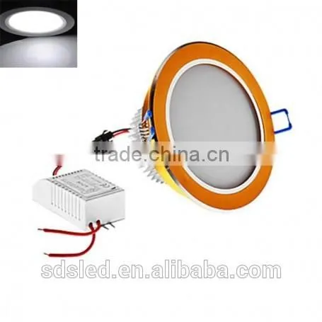 LED downlight 5W High Power Cool White-Golden round LED panel down light