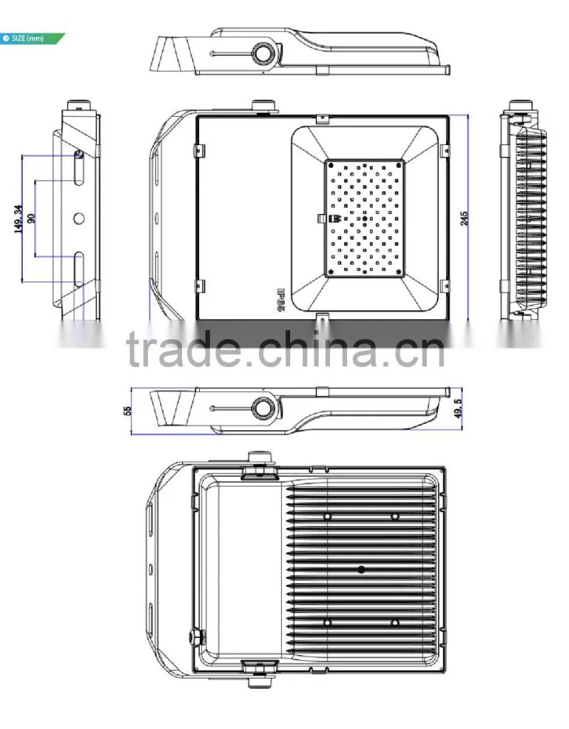 Promotion Price 2016 CE Rohs Approved Meanwell Driver Free Lighting Design 5 Years Warranty 80W LED Floods