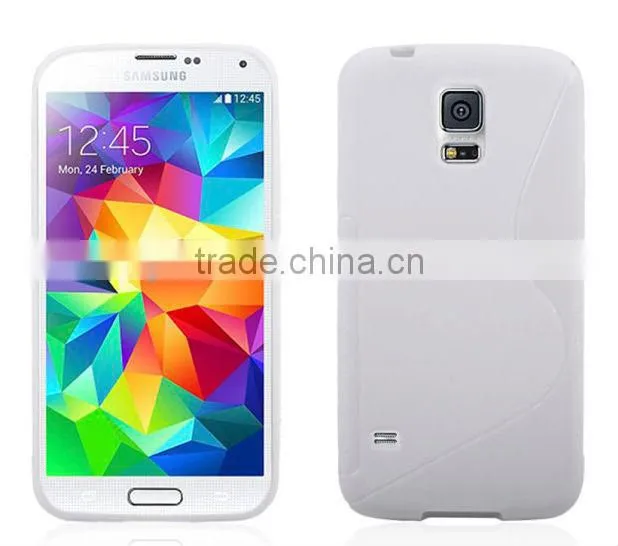 2014 colorful transparent tpu case for samsung galaxy s5,s line tpu case