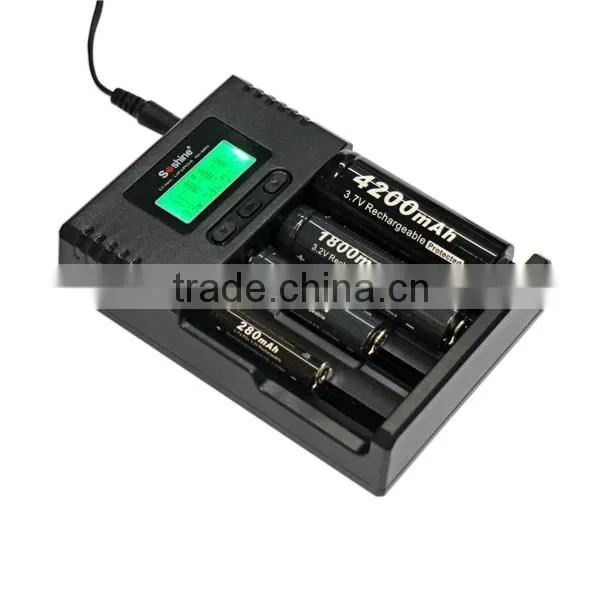 Soshine LCD 4A Universal Li-ion/NiMH/ LiIFePO4 Battery Charger for 18650 26650 AA AAA C battery charger 18650 charger