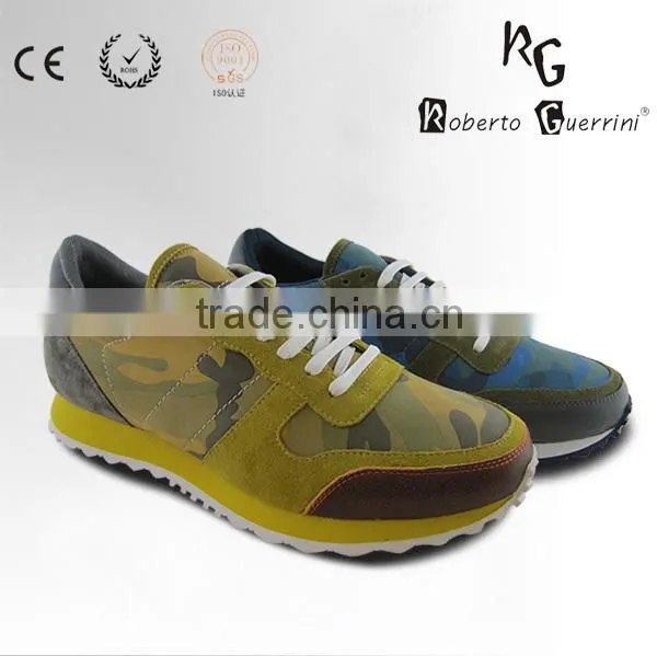 Sport Sneaker with Camouflage Pattern Rubber Outsole Men Shoes