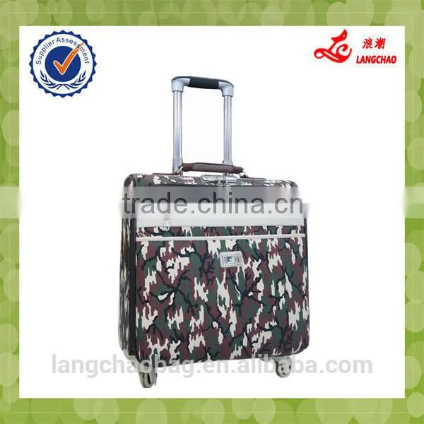 High Quality TSA Lock Silk Lining Real Push Aluminum Trolley Durable Wheel Boarding Luggage Bag