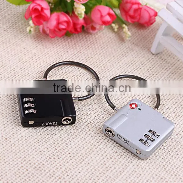 TSA529 3 Dial wholesale travel Zinc alloy TSA luggage lock