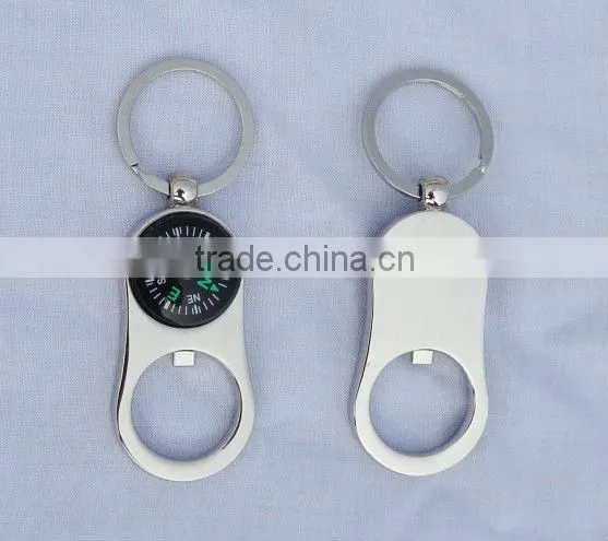 Pocket Metal Key Chain Compass with Beer Bottle Opener,Promotion Beer Bottle Opener