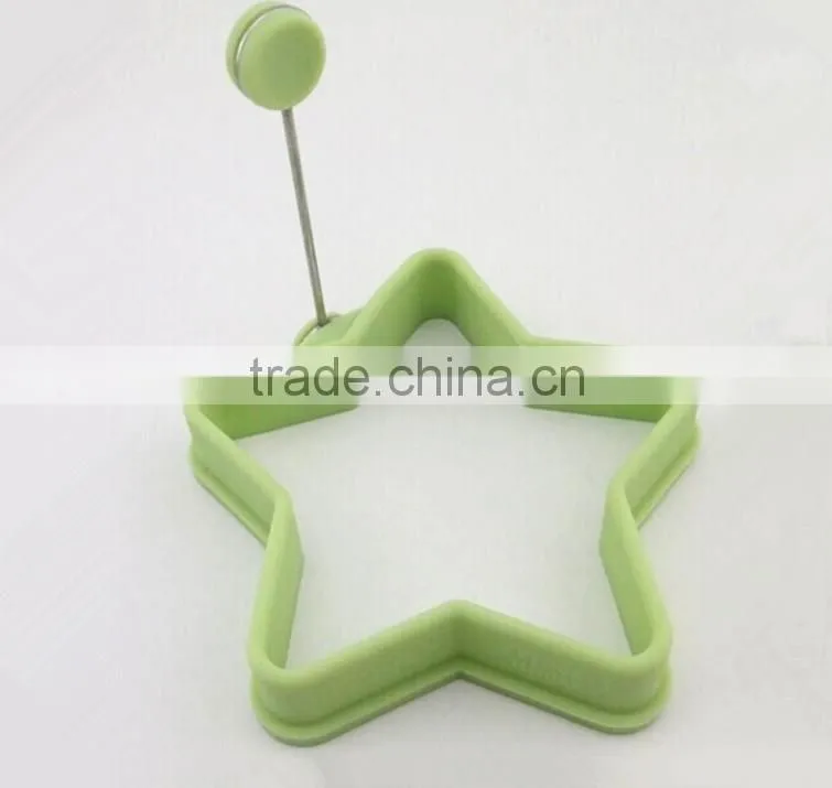 Food grade silicone egg fried egg ring cook ring with handle