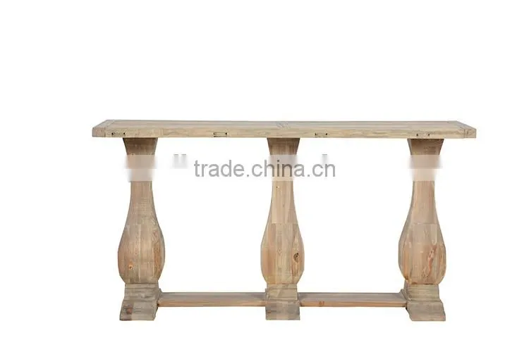 Vintage Recycled Wood Plank Concole Table