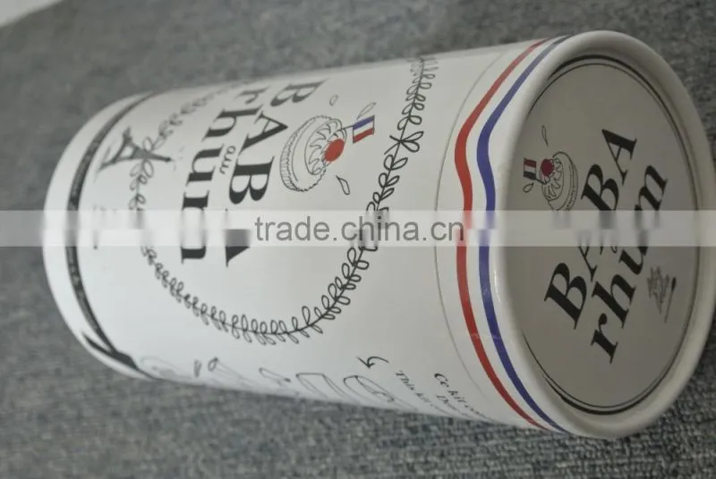 high-end eco-friendly paper round tea box