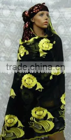 african muslim scarf for women/embroidered silk scarf/shawl scarf (TJ0085)