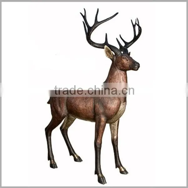 Antique Large Brass Elk Statue Sculpture for Garden Decoration
