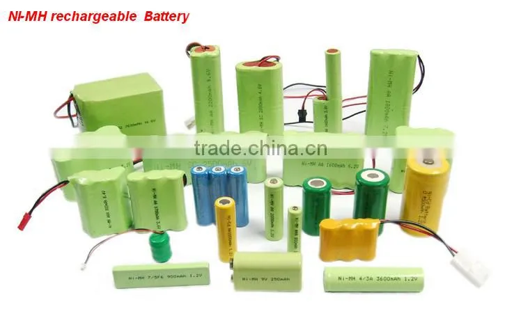 Free sample ni-mh rechargeable battery aa 4.8v 1200mah for lighting and tools
