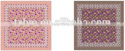 Customized silk twill square scarf with digital printing