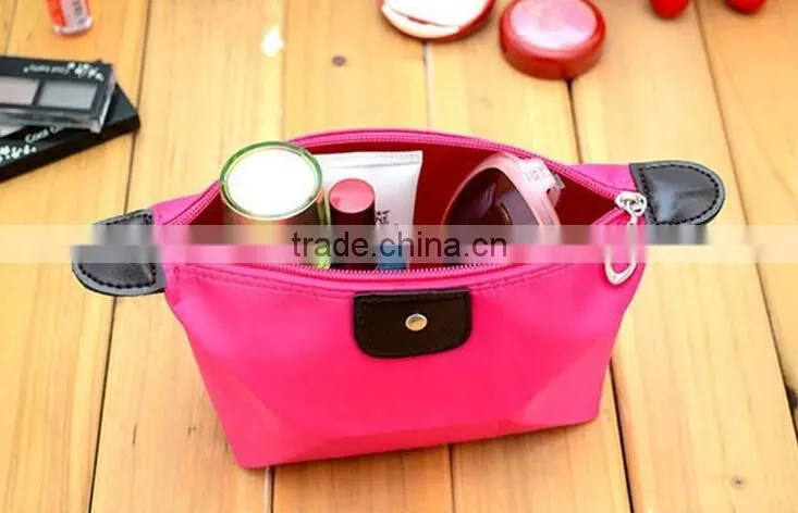 YIWU RODA 100%nylon multicolor optional dumpling shape cosmetic bag