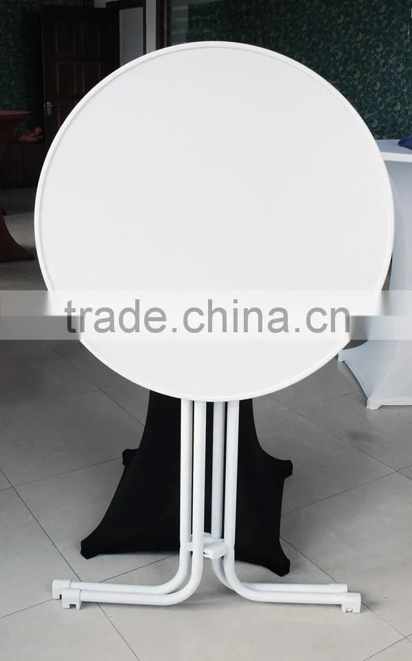 factory direct high quality LED foldable cocktail table bar table bistro table with stretch cover