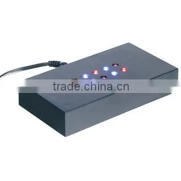 Round Shaped Crystal Plastic Led Light Base for Centerpieces