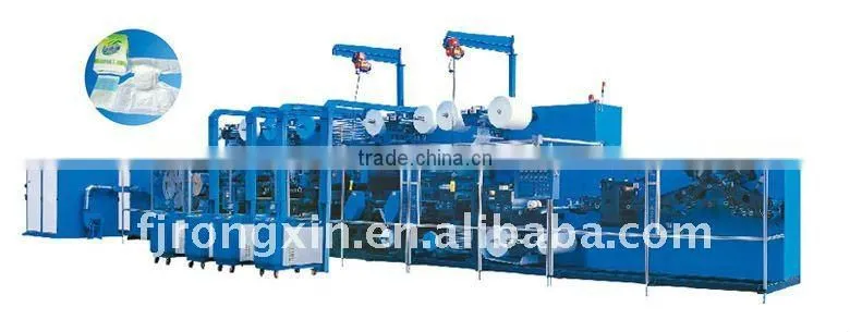 Semi Automatic Baby and Adult diaper machine 300pcs/min
