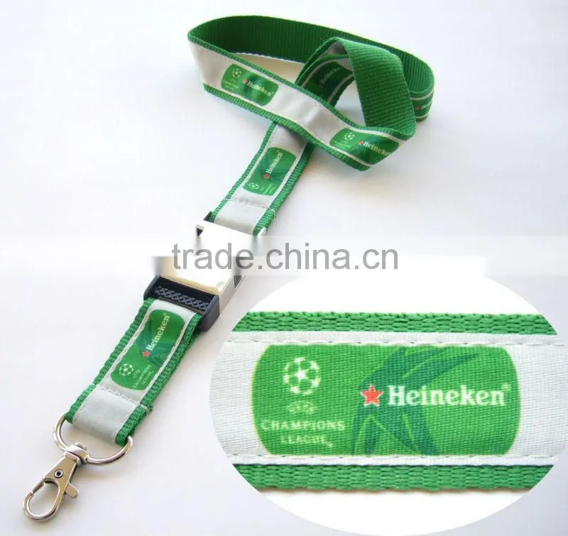 lanyard strap with custom woven design low MOQ