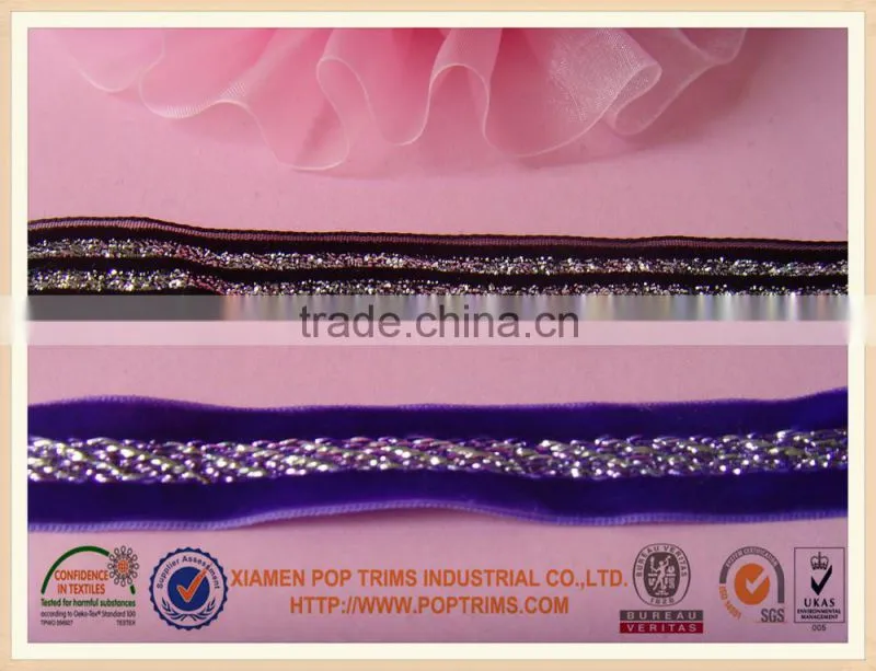Nylon silver Velvet Ribbon
