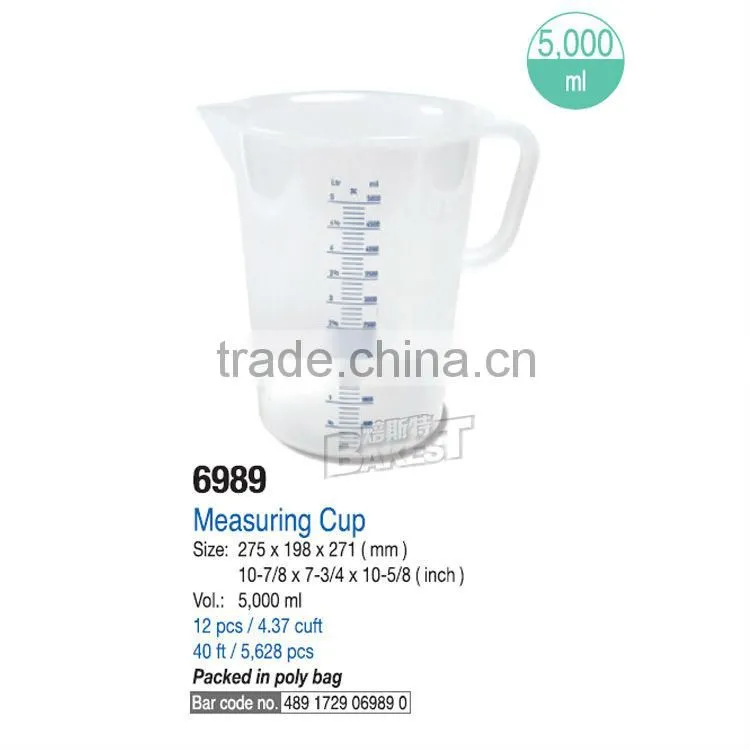 5000ml Best large professional PP plastic measuring cup with clear scale kitchenware tools measurement instrument