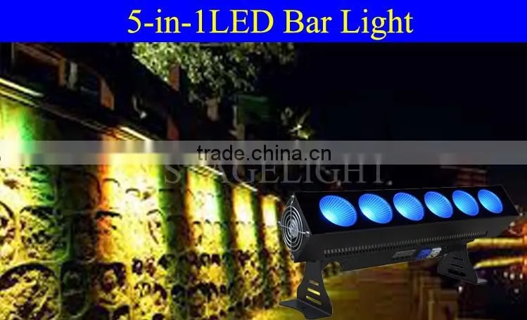 6x25W RGBWA 5 IN 1LED Bar Light Wall Wash Light