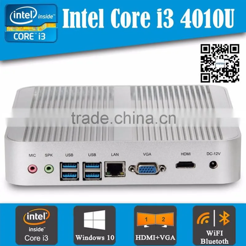 Good Price Intel Core i3 4010u Fanless i3 Mini PC X86 Windows 10 Desktop Computer Low Power HTPC