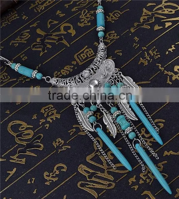Wholesale multi layer bead necklace/tassel necklace pendant bead beaded fringe turkish
