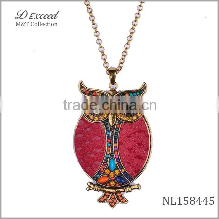 fashion animal owl pendant necklace charm pendant necklace