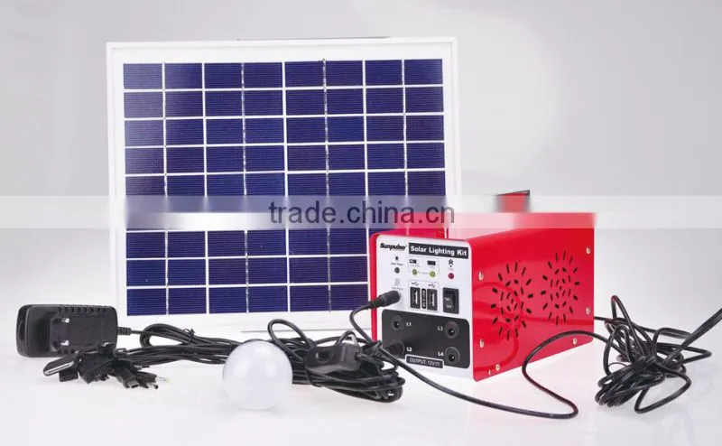 10W/7Ah Solar Lighting System, 12V solar power system