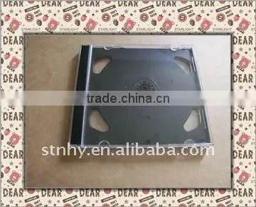 10.4mm double black tray clear CD case
