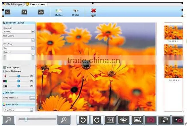 CE,FCC,RoHS approved Portable A4 Document Scanner with multifunctional software