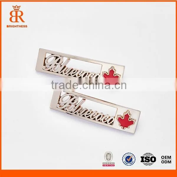 Designer Handbag Metal Tags Garment Metal Logo Plate